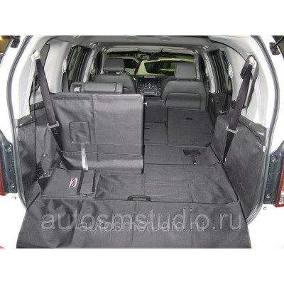 Чехол багажника Maxi для Nissan Pathfinder (2012-) комплектация LE (есть сабвуфер) (чёрный, серый)